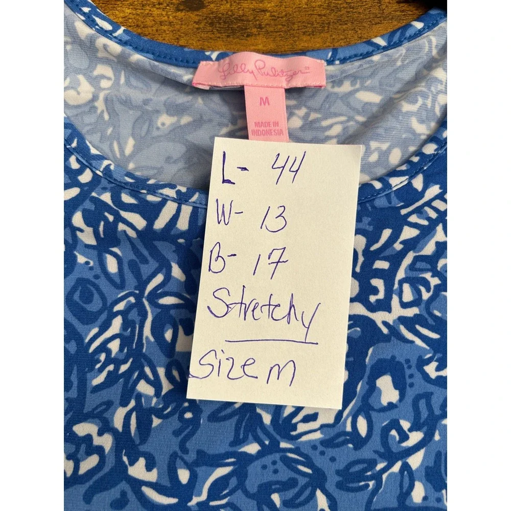 Lilly Pulitzer Give em shell Bay Blue Madeira NWOT Sleeveless‎ StretchMedium
